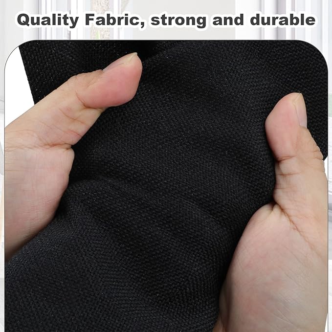 Large 17" 36 Quart Collapsible Stackable Storage Bins with Lids, 5 Packs Black Linen Fabric Closet Boxes with Lids, Storage Cube Baskets Container Organizers for Bedroom Office(17 x12 x11)