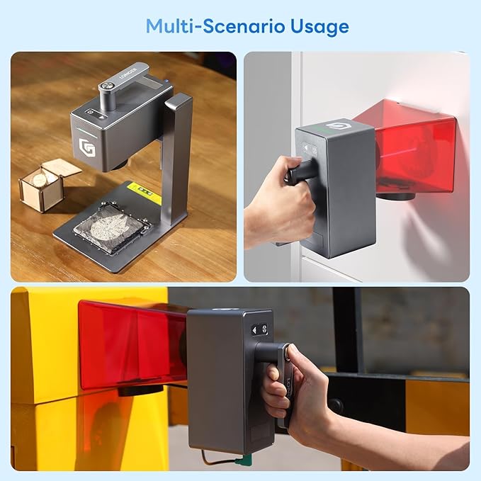 Longer Nano Pro Portable 12w Laser Engraver, 12000mW Output Laser Cutter Machine, DIY Engraver Tool for Wood, Acrylic, Leather, Cloth, Metal, Ceramics,5000mm/s High-Speed