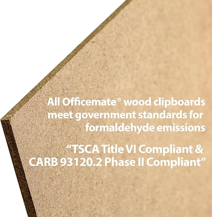 Officemate 5" x 9" Clipboard for Receipts, Low Profile Metal Clip & Pen Holder on Side, Memo Size for Restaurants, Hotels, Food Trucks, Bars, Schools, and Other Venues, 12 Clipboards (83158)