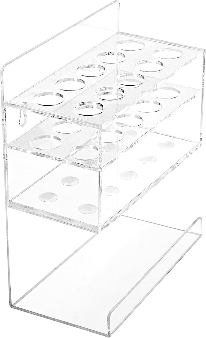 MyGift Dry Erase Marker Holder 10 Slots Whiteboard Marker Holder For Wall Dry Erase Eraser Holder Wall Mount Clear