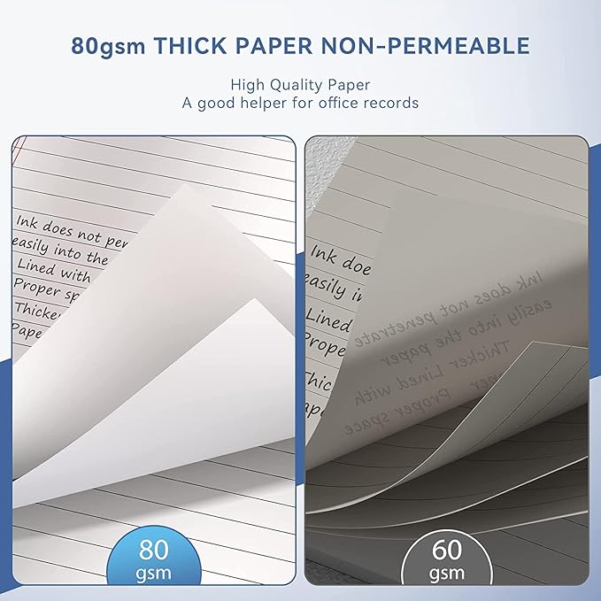5" x 8" Note Pads 48 Pack of Legal Pads 30 Sheets Notepad College Ruled Small Writing Pads Perforated Pages Paper Pads 80GSM Heavyweight Paper Note Pads for Home, Office, or School