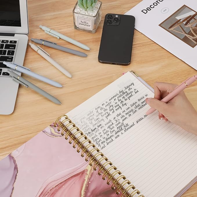 Ddaowanx Gel Pens, 12 Pcs 0.5mm Quick Dry Black Ink Pens Fine Point Smooth Writing Pens, Cute Office School Supplies Gifts for Women (12 Pcs Morandi-Black Ink)