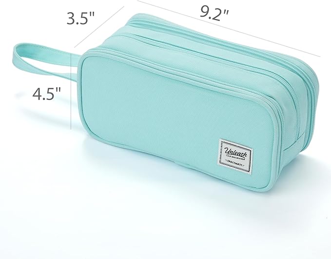 Pencil Case Pouch Box Bag School Supplies Girls Boys Kids, Cute Preppy Stuff Big Capacity Aesthetic Pen Organizer, Back to College Stationary, Eggshell Blue, Extra Large Style, 2300ml