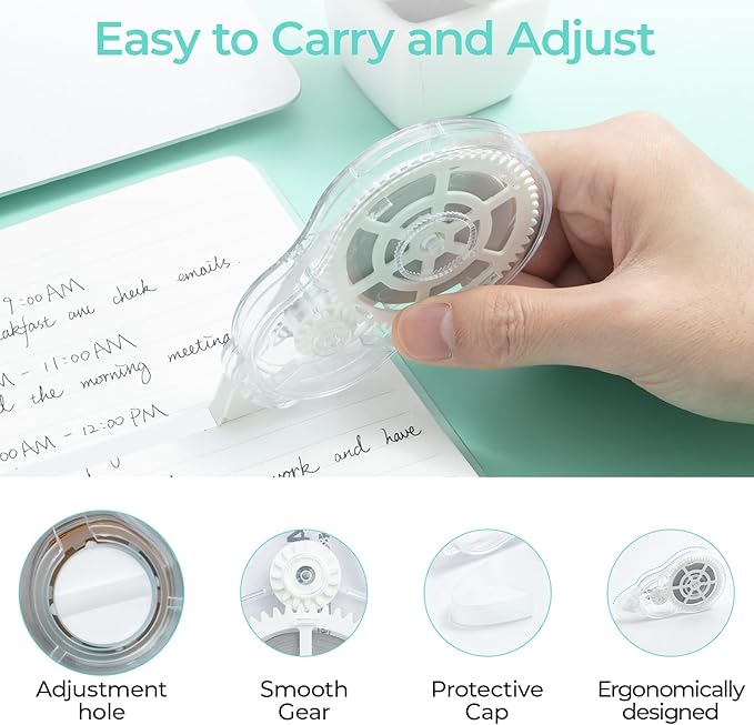 M&G 5 pack Correction Tape,131.2 Feet correction tape, Total 656FT/200M, Easy to Use Applicator for Instant Corrections, Study Supplies and Office Products