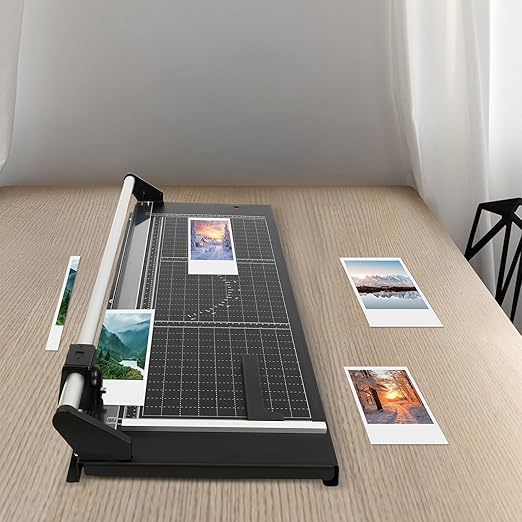 Rotary Trimmer Paper Cutter, 36Inch Manual Paper Trimmer for Crafting, Heavy Duty Rotary Papers Cutter Slider, Self-Sharpening Professional Cutting for Offices, Schools and Crafts