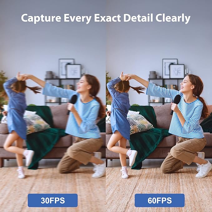 Zoomable Webcam with Remote Control, 1080P 60FPS Streaming with Ring Light and Microphone, Pro USB Webcam with 5X Digital Zoom and Privacy Cover for Zoom/Skype/Teams/PC/Laptop/Mac