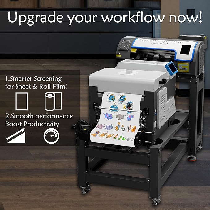 Lancelot M1630 Pro DTF Printer Bundle: Ultimate Automatic T-Shirt Printing Station w/Smart Maintenance, Mobile Workstation & Pro-Grade Equipment – Perfect for Startups & Small Businesses