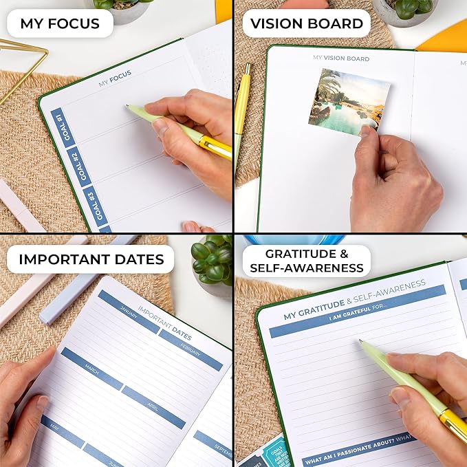 Clever Fox Planner 2nd Edition – Colorful Weekly & Monthly Goal Planner, Time Management & Productivity Organizer, Undated, A5 (Forest Green)