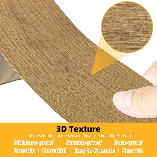 GSCIT Club Oak Wallpaper, 2.4 inch X 25ft Self Adhesive Wood Grain Repair Tape Oak Repair Patch for Tables, Chairs, Baseboards, Doors, Windows, Floors, Handicraft DIY.