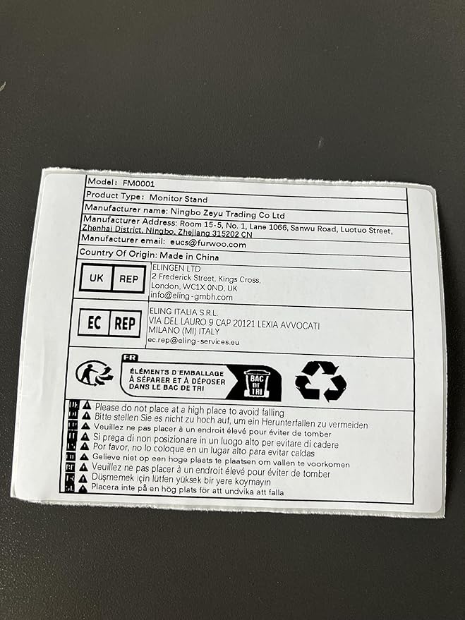 FURWOO Adjustable Tvstand Single Computer Monitor Riser for 13'' to 32'' Screen,75x75mm,100x100mm