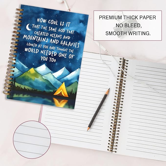YOU FOUND ME Bible Journal, A5 Spiral Christian Bible Journal Notebook, How Cool Is It That the Same God, Inspirational Bible Verse Gift for Women Men Birthday Christmas