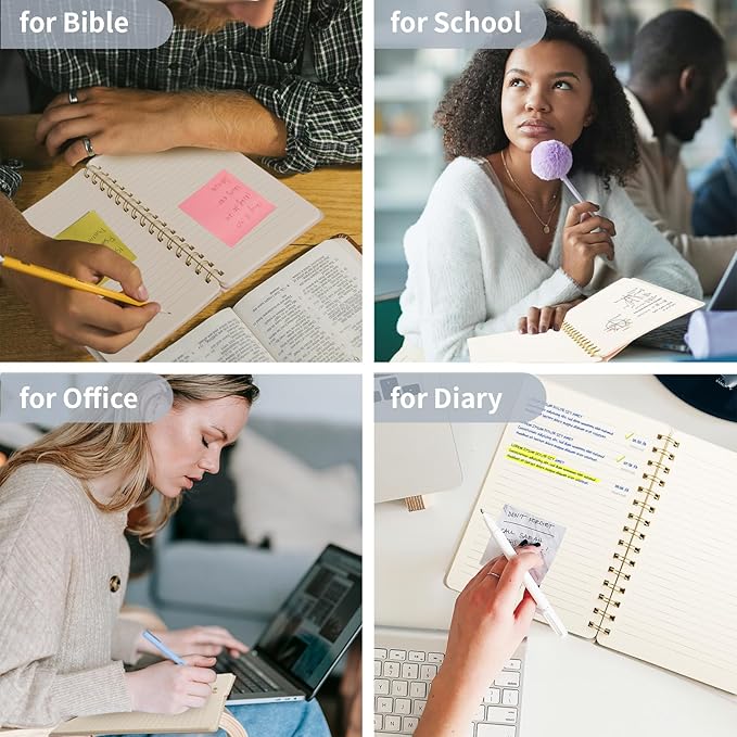 Spiral Notebook-5.75" x 8.125" College Ruled Journal with Inner Pockets and 160 Pages,PU Leather Cover Business Journal, Twin-Wire Binding Notebook Perfect for Office & Home School Supplies