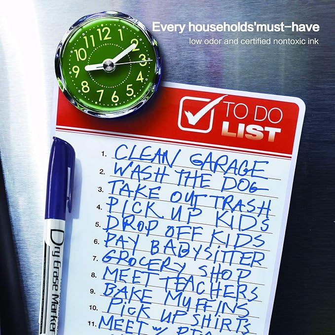 Volcanics Blue Dry Erase Markers Low Odor Fine Whiteboard Markers Thin Box of 12