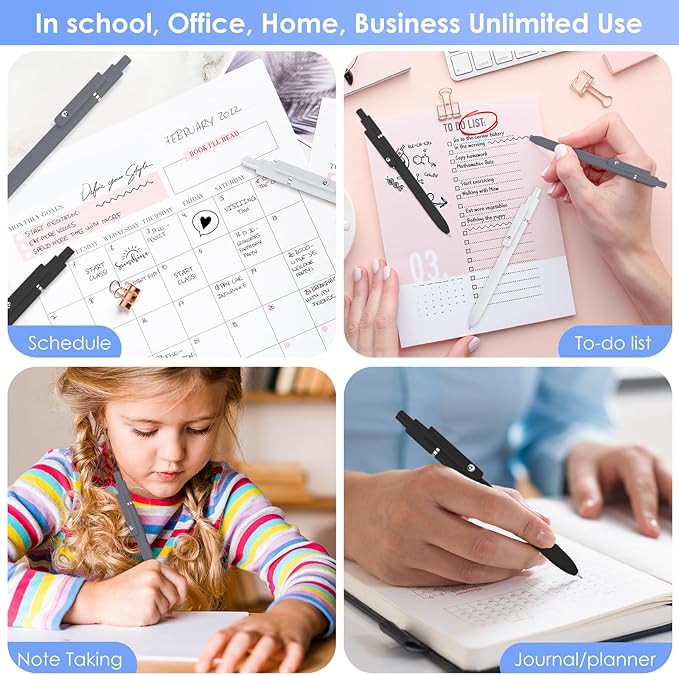 12PCS Gel Pens Black Ink Fine Point Pens With Smooth Writing, School Office Supplies, Anniversary Birthday Gifts for Men Women, Quick Dry Pens For Journaling, Nurse Aesthetic Pen (Black Gray White)