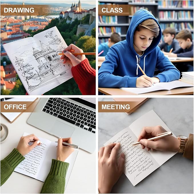 60 Pack A5 Unline Kraft Notebooks, 8.3x5.5inch Blank Journal Notebook Bulk for Drawing & Writing, Small Blank Paper Sketchbook Travel Journal Set for Adult, Paint Beginner and Student, 60 Pages