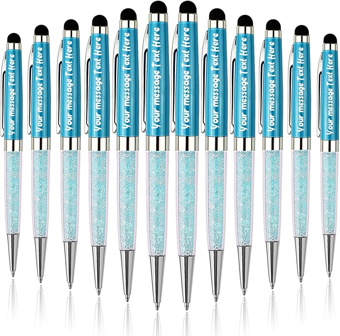 Custom Name Pens, Personalized Ballpoint Pen with name Stylus Pens, Ballpoint pens, Gift Pen for Business Christmas, Graduation, Anniversary, Office 12pcs/Pack