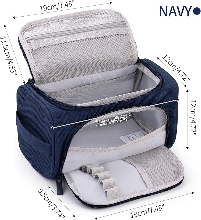 HVOMO Big Capacity Pencil Case High Large Storage Pouch Marker Pen Case Travel Simple Stationery Bag School College Office Organizer for Teens Girls Adults Student(Blue)