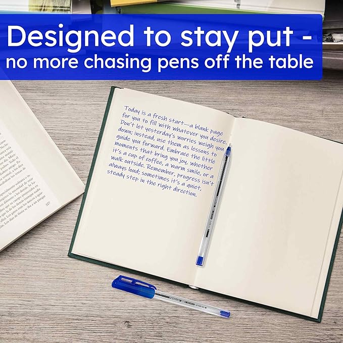 Blue Ballpoint Pens,1.0 mm Medium Point, Blue Pens, Ergonomic Triangle Grip, 50-Count Pack of Bulk Pens