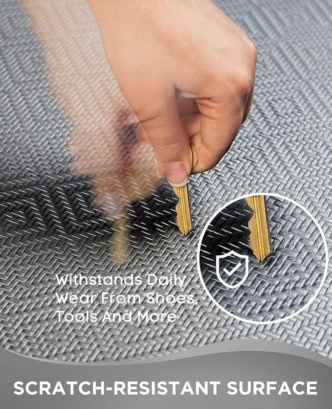 Ophanie Kitchen mats for Floor, 3/4 inch Thick, Kitchen Rugs, Anti Fatigue Standing Cushioned Mat, Waterproof,Comfort Ergonomic mat for Office, Home, Sink, 20''x39'' Grey Non-Slip Bottom