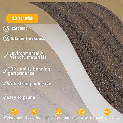 GSCIT Club Wood Grain Repair Tape, 2.3 inch X 25ft Self Adhesive Walnut Grain Repair Patch for Tables, Chairs, Baseboards, Doors, Windows, Floors, Handicraft DIY.