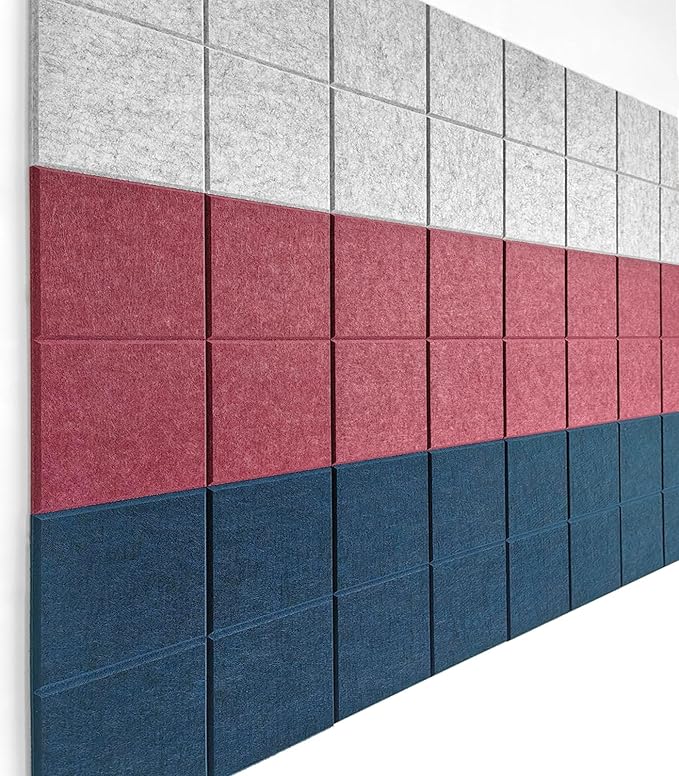 Cork Board 24 x36 Alternative - 6 Pack Felt Wall Tiles with Safe Removable Adhesive Tabs, Cork Boards for Home Walls Office Pin Board Tack Board Cork Board - Gray Marble