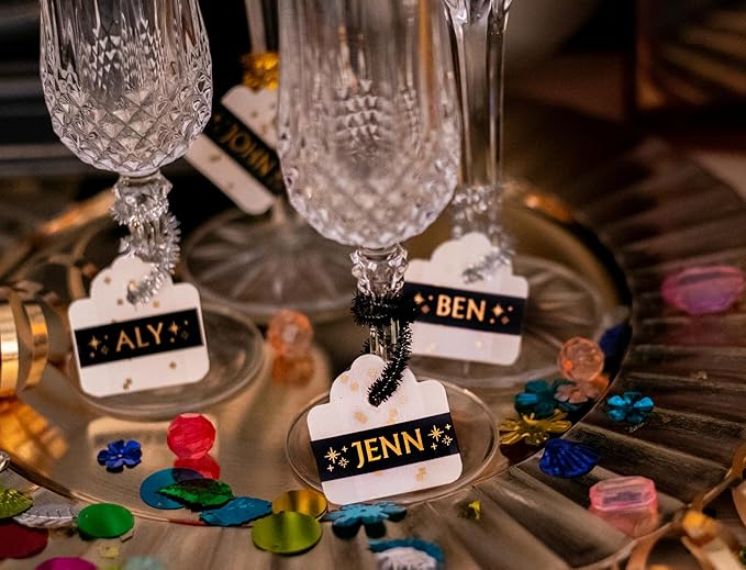 Epson LABELWORKS 218GBPX Genuine PET (Polyester) Tape Cartridge - Gold on Black Designer Craft Label Maker Tape - 3/4" (18MM) Wide, 30'