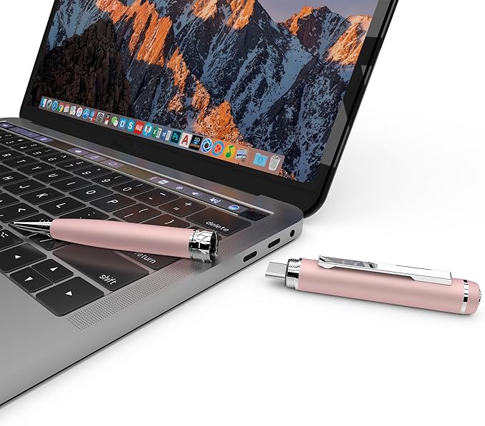 3 in1Luxury Rollerball Pen,USB-C,USB Flash Drive,with Pen Design, with Smooth Writing, Medium Point Black Ink,Portable Memory Stick, Compatible with Laptop,Smartphones (Pink, 32, GB)
