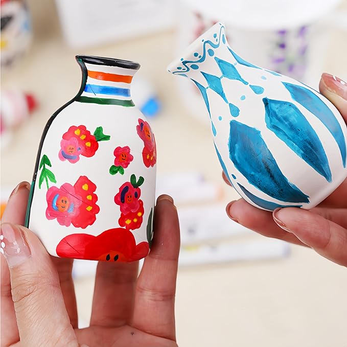 Permanent Marke Ceramics Pens 24 Colors Porcelain Paint Brush Pen for Both Glazed and Unglazed Ceramics Christmas Decoration Wine Markers