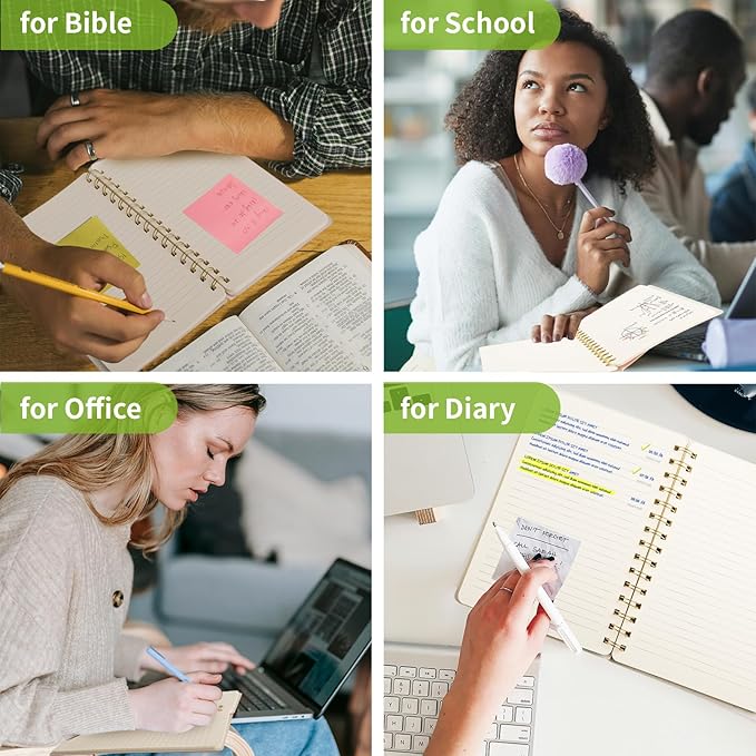 Lined Spiral Notebook College Ruled A5 Journal Book for Note Taking, 160 Pages Writing Journal for Office and Home School Supplies 5.75 x 8.125 inch (6pack-3Green/3Black)