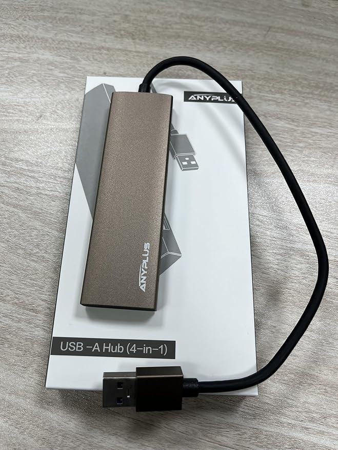 USB Hub, USB 3.0 Hub Aluminum Alloy Ultra Slim USB Splitter, Portable 4 Port USB Extender, USB Hub for Laptop, PC, MacBook, iMac, Surface Pro, Mac Pro, Flash Drive, XPS【Brown】