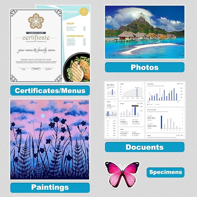 3 mil Thermal Laminating Sheets, Holds 8.5" x 11" Sheets, Thermal Laminating Pouches for Laminator, 9" X 11.5" Letter Size Thermal Laminating Paper, Round Corner 200 Pack