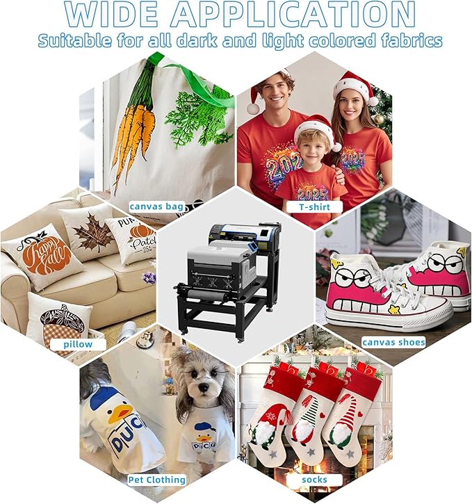 Lancelot M1630 Pro DTF Printer Bundle: Ultimate Automatic T-Shirt Printing Station w/Smart Maintenance, Mobile Workstation & Pro-Grade Equipment – Perfect for Startups & Small Businesses