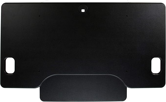 Rocelco 46" Large Height Adjustable Standing Desk Converter with Triple Monitor Mount BUNDLE - Quick Sit Stand Up Computer Workstation Riser - Retractable Keyboard Tray - Black (R DADRB-46-DM3)