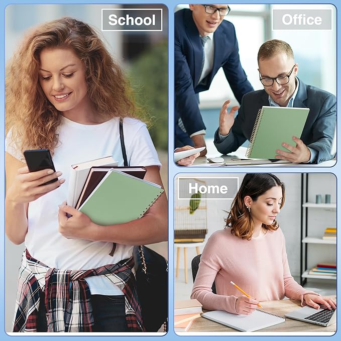 Ndsox 100 Pack 12 Mil Binding Presentation Covers Sand-Textured Polycover Report Covers for Letter Size Document Binding, Business Proposals, 8-1/2 x 11 Inches, Un-Punched, Square Corners, Sage Green