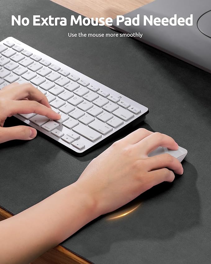 YSAGi Leather Desk Protector, Office Mat, Large Mouse Mat, Non-Slip PU Leather Blotter, Laptop Pad, Waterproof Writing Pad for Office and Home (Dark Grey, 31.5" x 15.8")