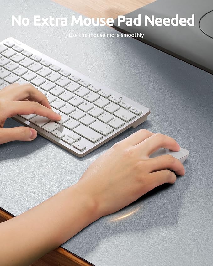 YSAGi Leather Desk Pad Protector, Office Desk Mat, Large Mouse Pad, Non-Slip PU Leather Desk Blotter, Laptop Desk Pad, Waterproof Desk Writing Pad for Office and Home (Silver, 31.5" x 15.8")