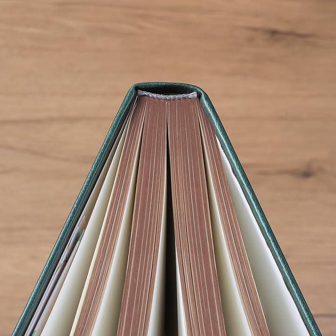 Thick Lined Journal Notebook with Pen, 360 Pages 100gsm Paper, Brown Sprayed Edge, Journal for Writing B5 Ruled Notebook ,Leather Hardcover,Perfect for Work, Office or School, 7.8'' x 10'' Dark Green