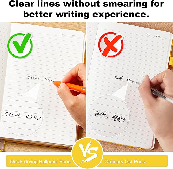 Shuttle Art Ballpoint Pens, 24 Pack Colored Retractable Black Ink Ball Point Pens, Cute Pens 1.0mm Medium Point Quick Drying for Writing Journaling Taking Notes School Office Home