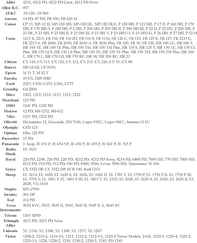 (3 Pack) Calculator Ink Roller Fits Sharp EL-1801V EL-1750V EL-1611V Casio HR-170RC HR-200RC HR-300RC Canon P23-DHV-3 and More Black/Red IR-40T CP-13 EA-772R Compatible/Replacement by COMPUMATIC