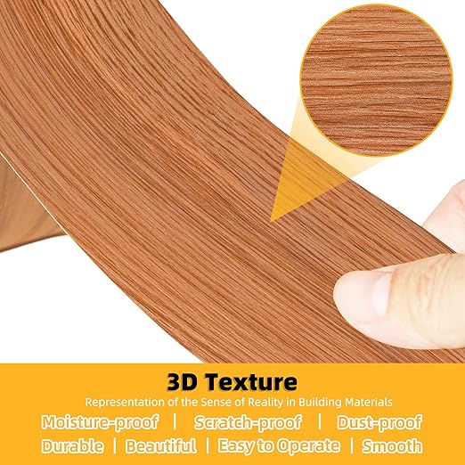 GSCIT Club Wood Grain Repair Tape, 2.4 inch X 50ft Self Adhesive Red Oak Grain Repair Patch for Tables, Chairs, Baseboards, Doors, Windows, Floors, Handicraft DIY.