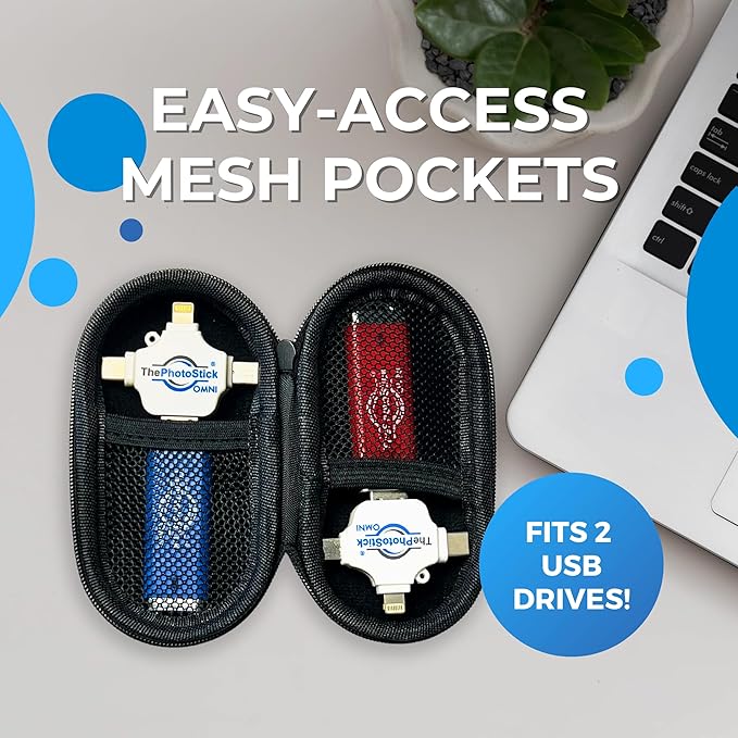 ThePhotoStick® Omni 512GB + Protective Case | Secure Photo & Video Backup and Transfer | Digital File Organization | USB & Multiport Connection for Phones, Tablets and Computers | Water Resistant Case