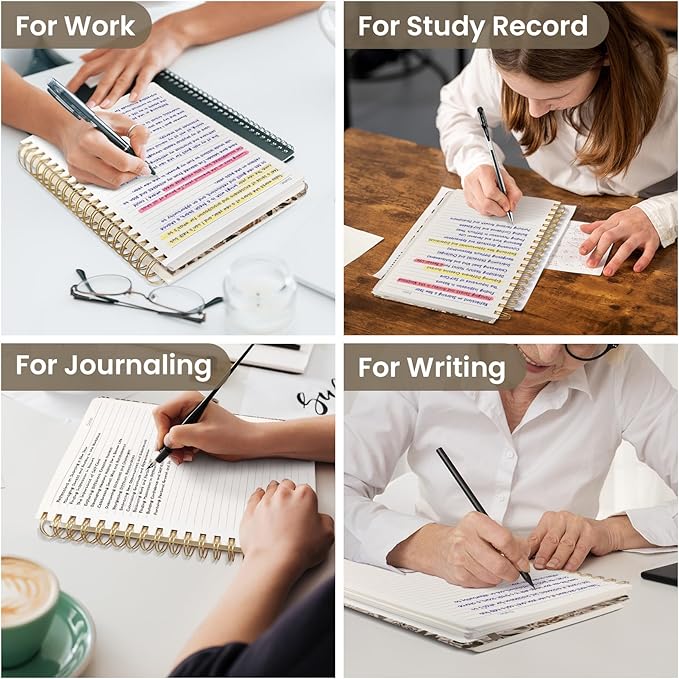 Lined Spiral Notebook Journal for Work, 300 Pages Thick B5 (7.1"x10") College Ruled Journal for Women & Writing, Hardcover Notebook for Note Taking, Perfect for Office Home School, Magical Forest