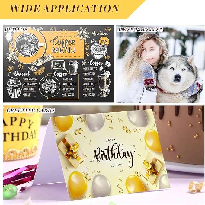 Fainne 400 Sheets Photo Paper 8.5 x 11 in Glossy Double Sided 54lbs 9.5mil 200gsm Photo Paper Glossy Card Stock for Inkjet Printing Printer Making Pictures Calendar Greeting Card Printing