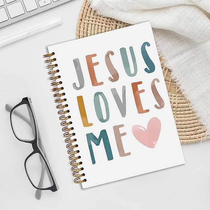 Bible Notebook, A5 Spiral Christian Journal with Floral Pink Butterfly Notebook, Bible Verse-God Says You Are, Inspirational Notebooks for Women, Bible Study, Gift for Birthday Christmas