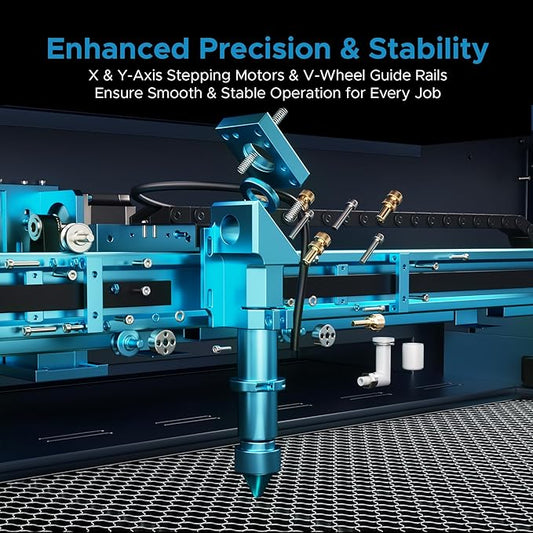 OMTech 90W CO2 Laser Engraver, 28"x20" Laser Engraving Machine with Autofocus 2 Way Pass-Throughs Built-in Air Assist, Commercial Laser Cutting Etching Machine for Wood Glass Acrylic Leather More