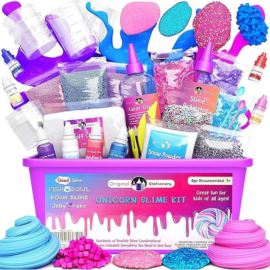 Original Stationery DIY Unicorn Slime Kit for Girls 7+ - Make Glow-in-The-Dark Slime - Fun Family Activity & Birthday Present