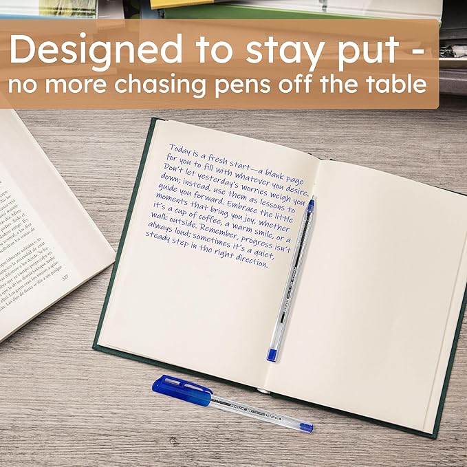 Blue Ballpoint Pens,1.0 mm Medium Point, Blue Pens, Ergonomic Triangle Grip, Smooth Writing, 150-Count Pack of Bulk Pens