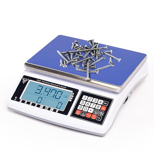 PEC Digital Counting Scale - Digital Inventory for Packages, Coins and Small Parts - 33lbs Capacity