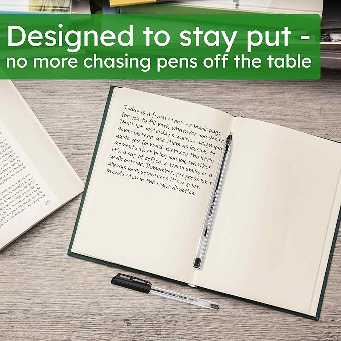 Black Ballpoint Pens,1.0 mm Medium Point, Black Pens, Ergonomic Triangle Grip, 50-Count Pack of Bulk Pens