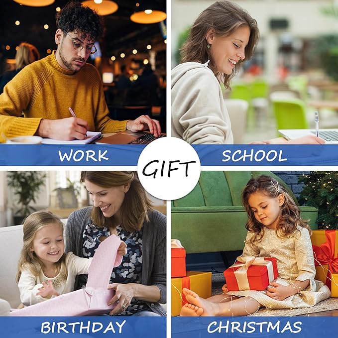 Spiral Notebook, Hardcover B5 College Ruled Notebooks, 300 Pages Notebooks for Work and School, 110 GSM Thick Papers Journals for Writing, Office Supplies for Women and Men Blue B5